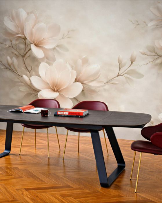 Fototapeta kremowe magnolie w blasku