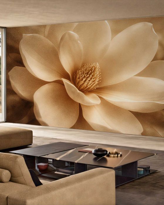 Fototapeta złota magnolia w eleganckim zbliżeniu