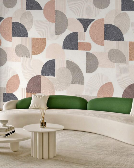 Fototapeta geometryczna harmonia w pastelach