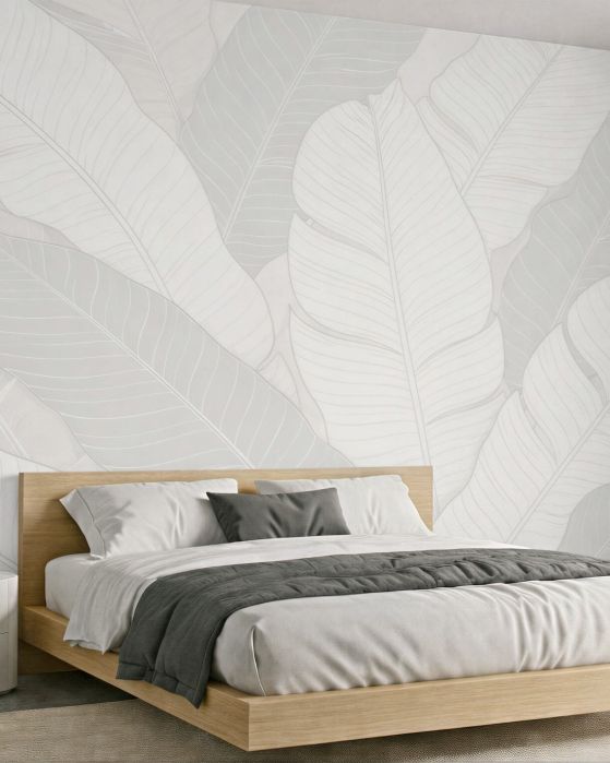 Fototapeta jasne tropikalne liście minimalistyczne