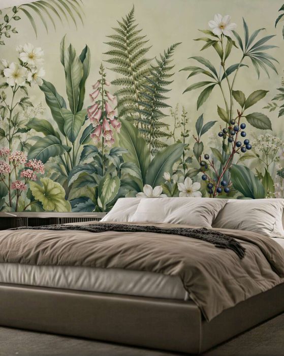 Fototapeta botaniczny ogród w pastelach