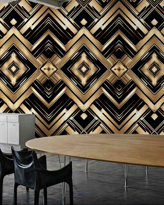 Fototapeta złota geometria w stylu glamour