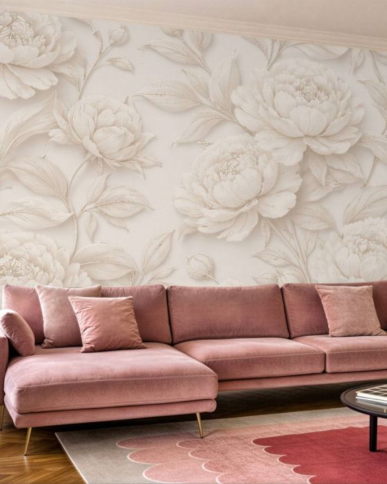 Fototapeta kremowe piwonie w subtelnej elegancji