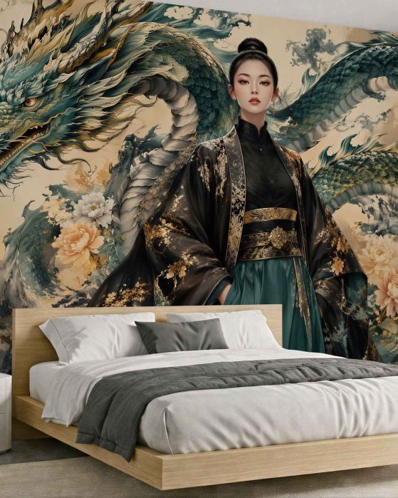 Fototapeta smocza elegancja w orientalnym stylu