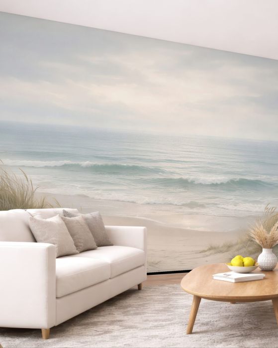 Fototapeta pastelowa plaża o Świcie