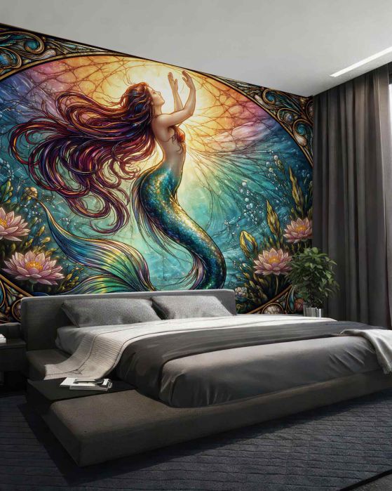 Fototapeta magiczna syrena w blasku wody