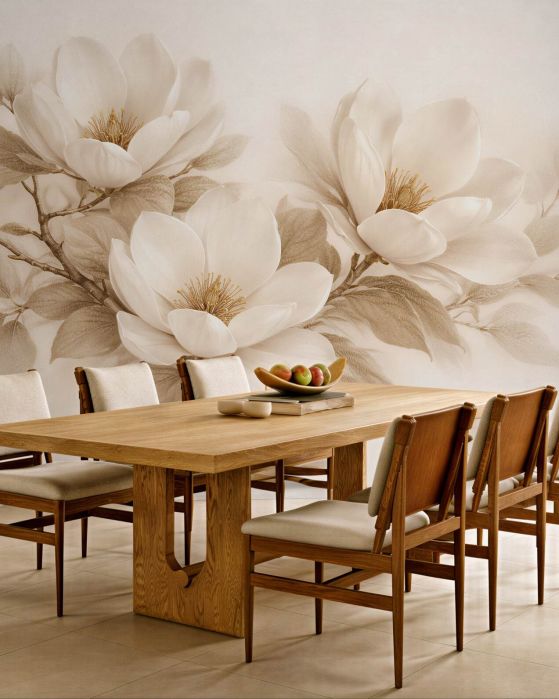 Fototapeta kremowa magnolia w rozkwicie