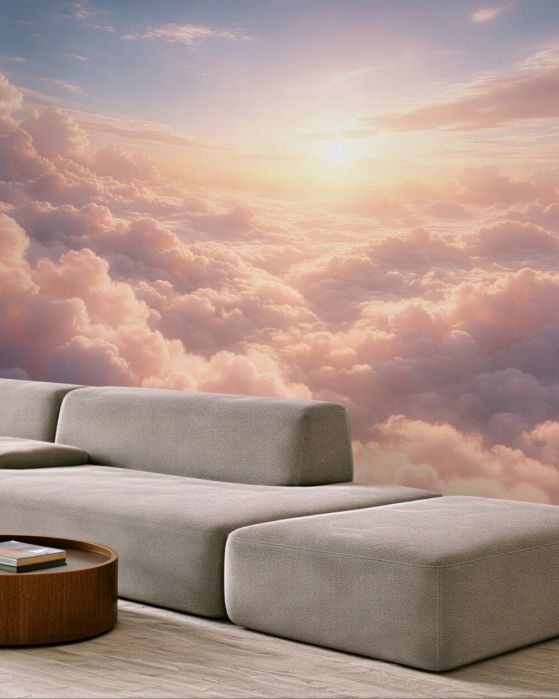 Fototapeta różowe chmury o świcie