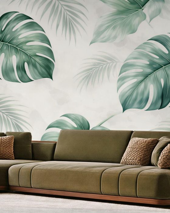 Fototapeta monstera w subtelnym rytmie