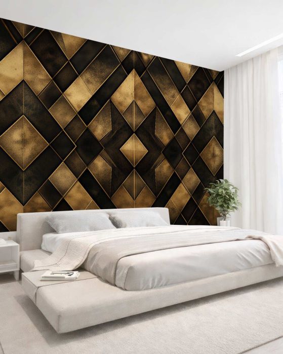 Fototapeta złota geometria art deco