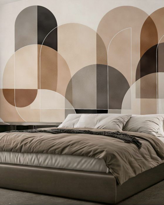 Fototapeta geometryczna harmonia beżowych form