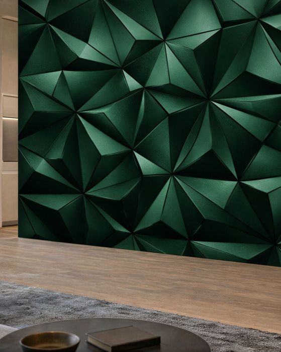 Fototapeta zielona geometryczna głębia
