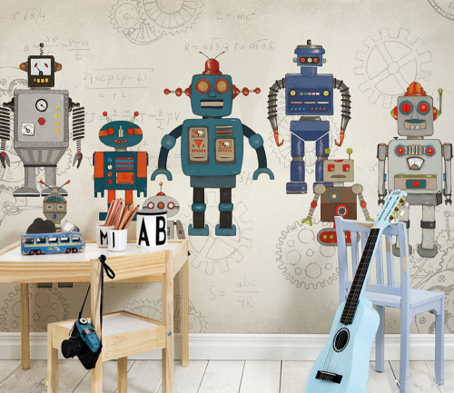 Fototapeta Roboty w pokoju dziecinnym