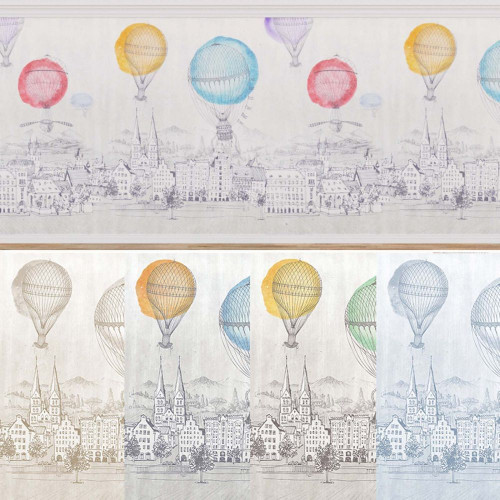 Fototapeta Balon na gorące powietrze, balon i linia