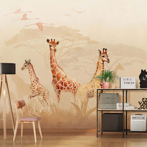 Fototapeta Giraffidae, żyrafa i Ściana