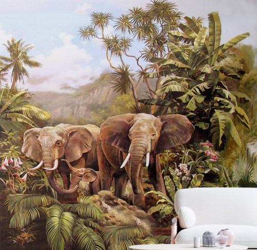 Fototapeta Słoń, słonie i mamuty i dzikiej przyrody