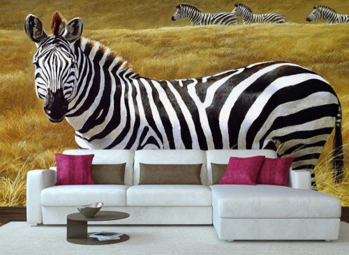 Fototapeta Zebra, dzikiej przyrody i Ściana