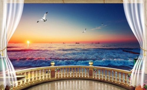 Fototapeta Niebo, fresk i morze
