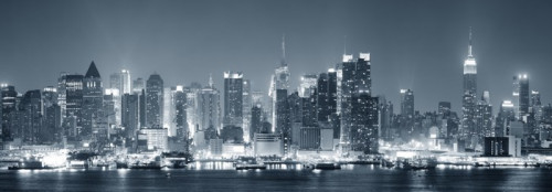 Fototapeta New York City Manhattan w czerni i bieli