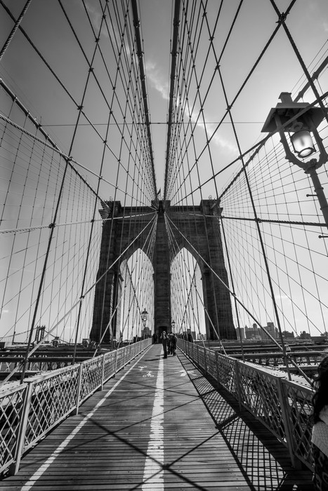 Fototapeta Brooklyn Bridge czarno-biały