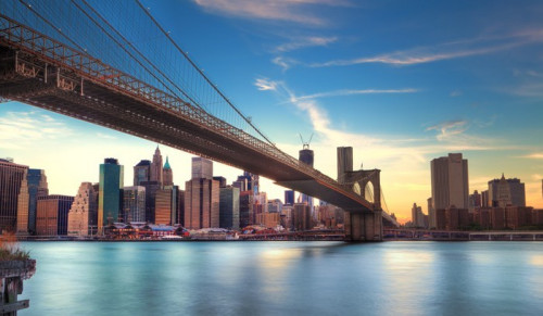 Fototapeta Pont de vers Brooklyn Manhattan, Nowy Jork.