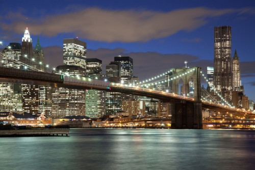 Fototapeta Nowy Jork skyline- Brooklyn Bridge