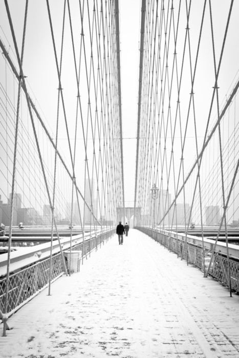 Fototapeta Brooklyn Bridge - bianco e nero