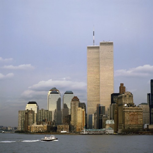 Fototapeta NYC Skyline With The Twin Towers