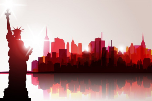 Fototapeta New york skyline. ilustracji wektorowych