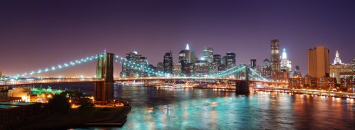 Fototapeta New York City Manhattan Skyline Brooklyn Bridge panorama