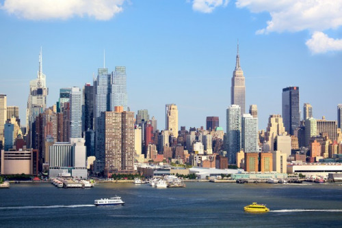 Fototapeta Manhattan Skyline nad Hudson River w Nowym Jorku