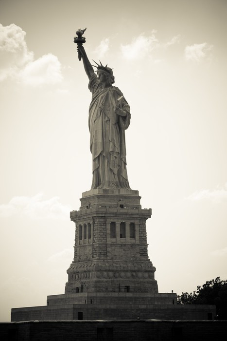 Fototapeta Freiheitsstatue w Nowym Jorku, monochrom