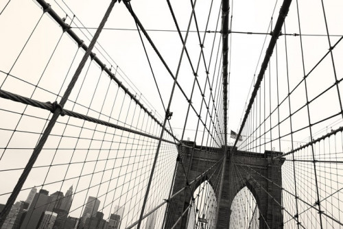 Fototapeta Brooklyn bridge sepia