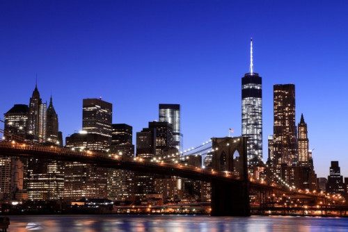 Fototapeta Brooklyn Bridge i Manhattan Skyline, New York City.