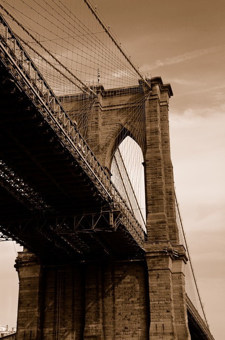 Fototapeta Brooklyn Bridge w sepii