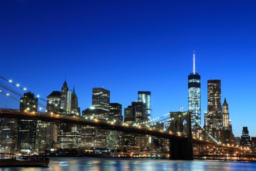 Fototapeta Brooklyn Bridge i Manhattan Skyline, New York City.