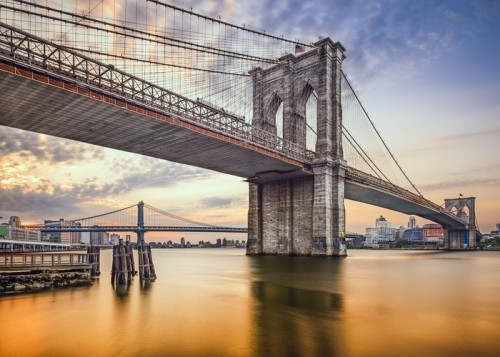 Fototapeta Brooklyn Bridge nad East River w Nowym Jorku