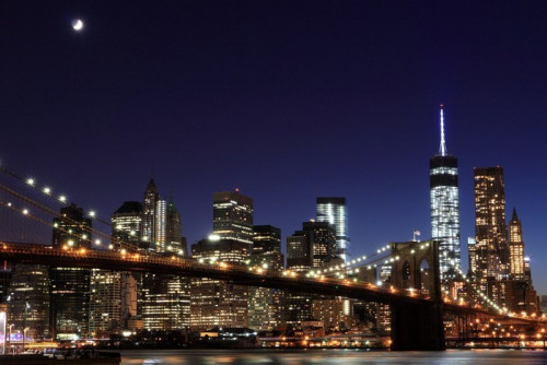 Fototapeta Brooklyn Bridge i Manhattan Skyline, New York City.