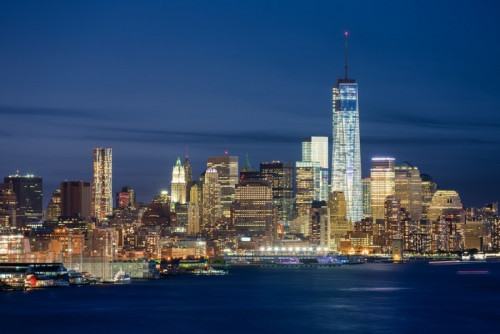 Fototapeta New York skyline de nuit