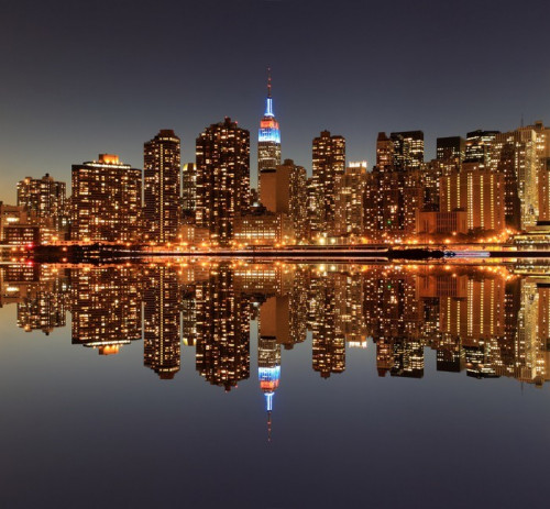 Fototapeta Midtown Manhattan skyline at Night Lights, New York City