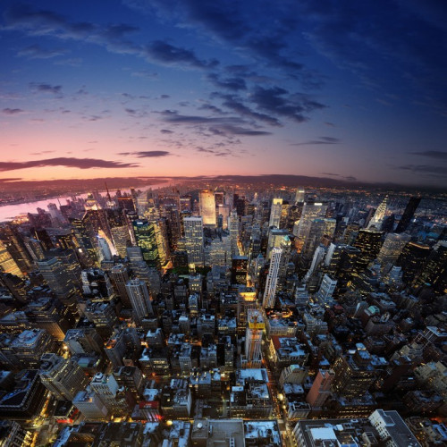 Fototapeta Manhattan na zachodzie słońca