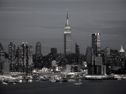 Fototapeta New york skyline bw