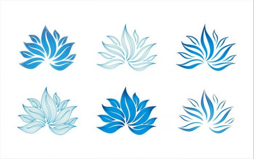 Fototapeta Blue water lily, Budda, Eco friendly projektowanie logo firmy