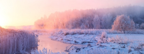 Fototapeta Zimowy wschód słońca