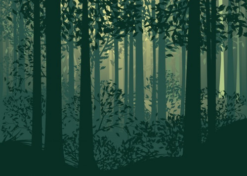 Fototapeta Abstrakcyjny krajobraz las