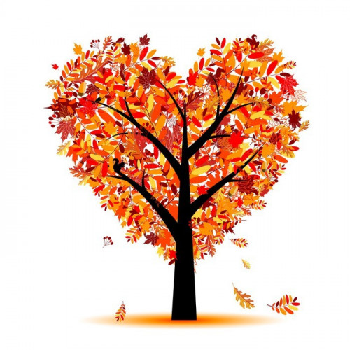 Fototapeta Piękne drzewo jesień kształcie serca dla swojego projektu