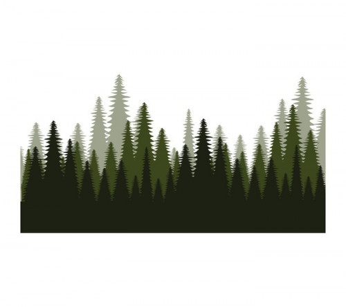 Fototapeta Pole drzew leśnych ikona ilustracja wektora projektowania
