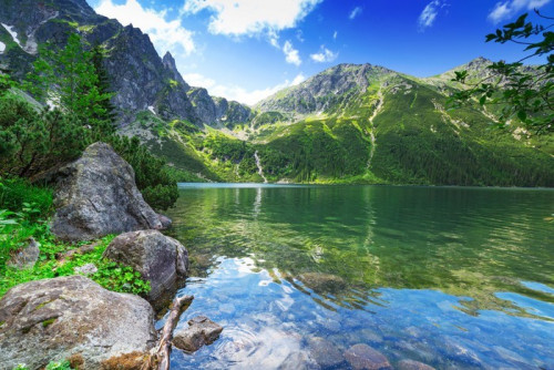 Fototapeta Oko jeziora morza w Tatrach, Polska