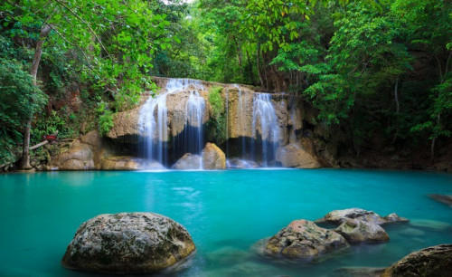 Fototapeta Erawan wodospad, Kanchanaburi, Tajlandia