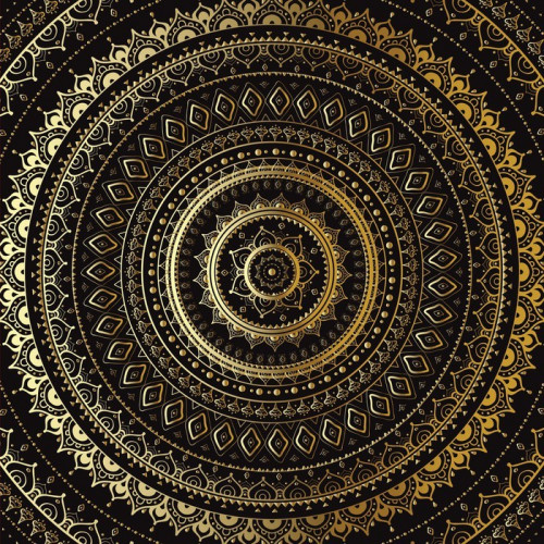 Fototapeta Złoto Mandala. Indian dekoracyjny wzór.